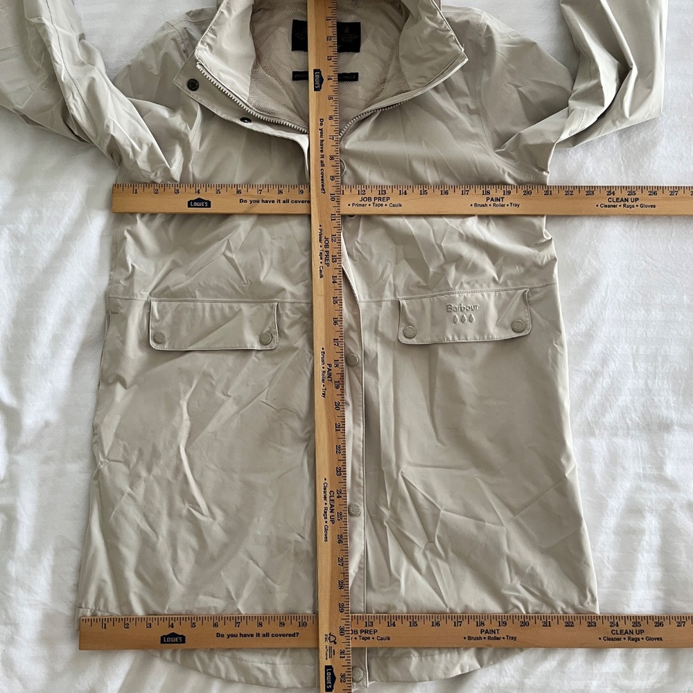 Barbour Katafront Jacket Vented, Hide-away Hood Color: Mist - Picture 7 of 12